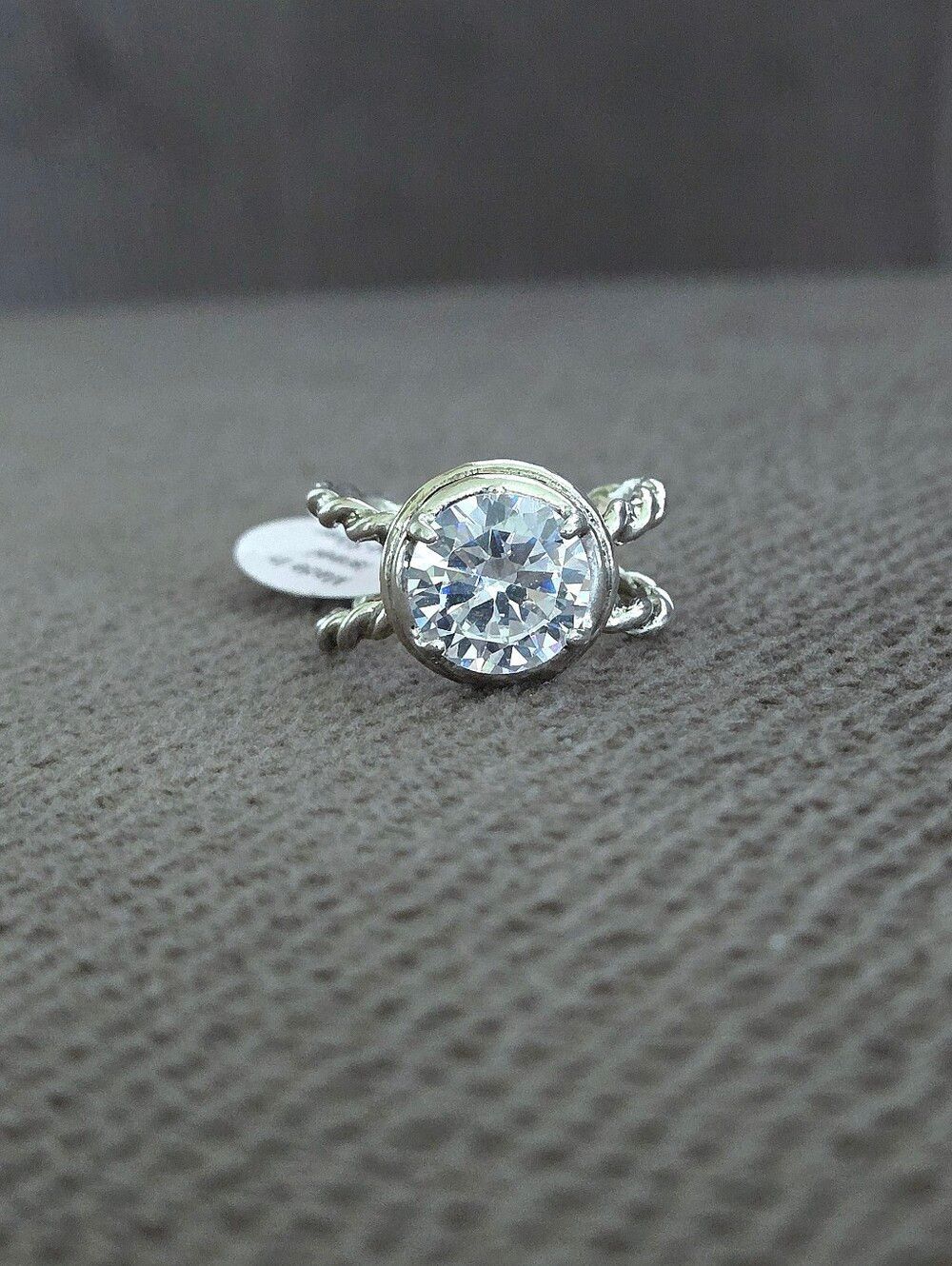 Noa Zuman Silver🤍 Clear Crystal💎 Ring💍
